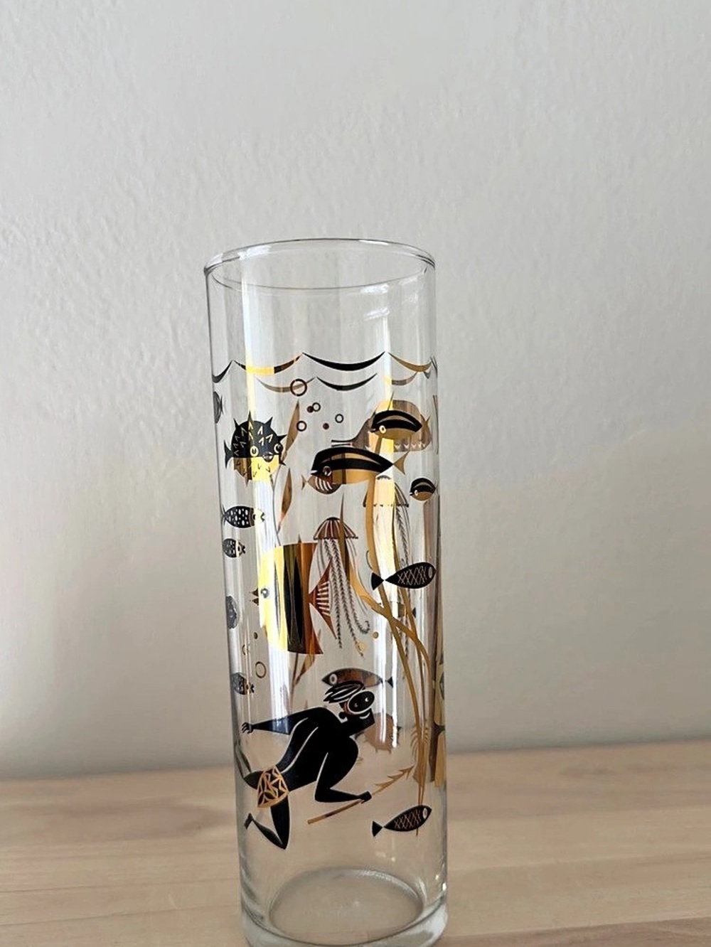 Shag "Under the Sea" Hi-Ball glass